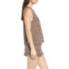 Stylish Leopard Soft Leisure Sleeveless Tanks Ruffled Lounge Wear Women's Sleepwear