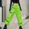 New fashion women's reflective windbreak jogger pants