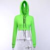 Hot sales new fashion womens cropped hoodie pullover jacket