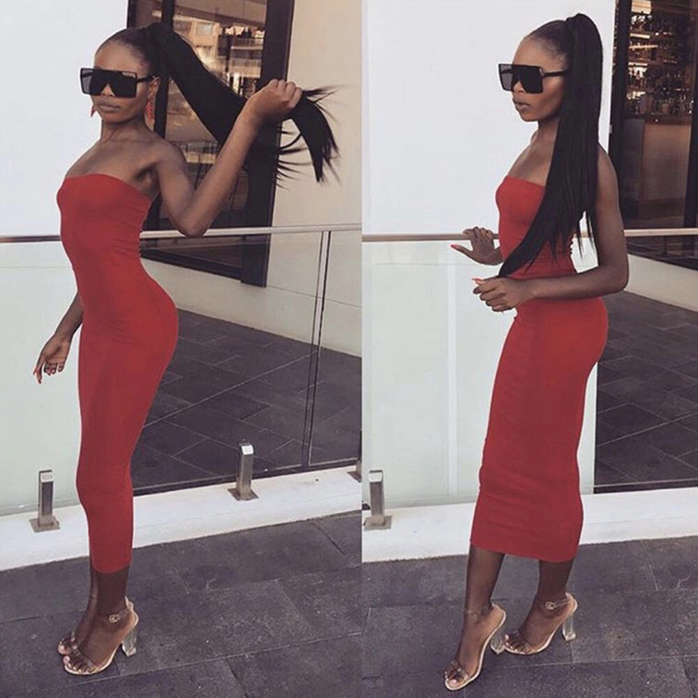 New Arrivals Women Casual Solid Color Backless Sexy Long Dress Off Shoulder Party Dress