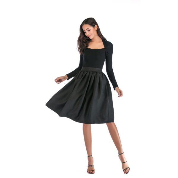 Long skirts pleated plus size high waist midi skirt for women skirt