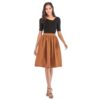Long skirts pleated plus size high waist midi skirt for women skirt