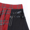 Women's irregular plaid Punk skirt