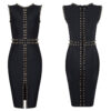 Bandage dress black sexy body-con mental women sexy bandage dress