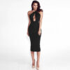 Hot Selling Summer Slim Fit V-Neck Women Dress Lady Sexy Party Dress
