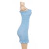 Women's Sling Spaghetti Strap Pleated Wrap Buttock Dress