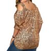 Ladies Sexy sequined Casual Women Tops Blouse plus size women clothing