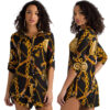 New style women tops & blouses printed long sleeve plus size ladies shirt for Spring and Autumn