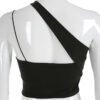 Women's fashion casual stylish irregular pleated sling halter vest women tank top